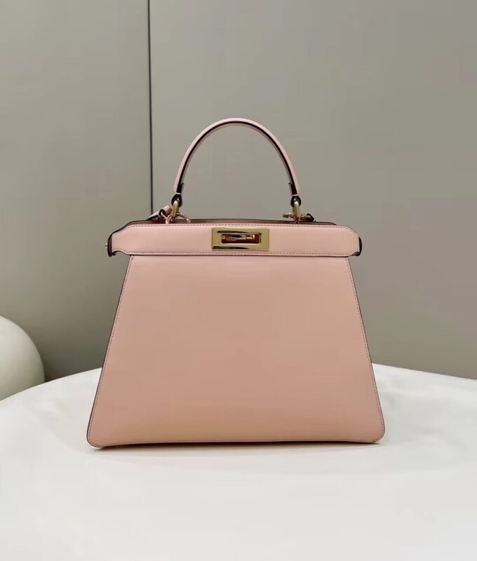 Replica Fendi Peekaboo With Patch Pocket Pink 5 Replica Fendi Peekaboo With Patch Pocket Pink - high-accuracy replica luxury purse
