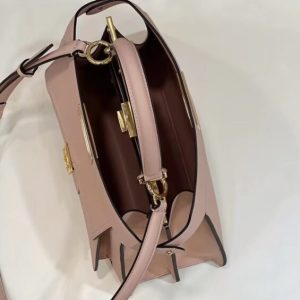 Replica Fendi Peekaboo With Patch Pocket Pink 8 Replica Fendi Peekaboo With Patch Pocket Pink - high-end fake designer purse