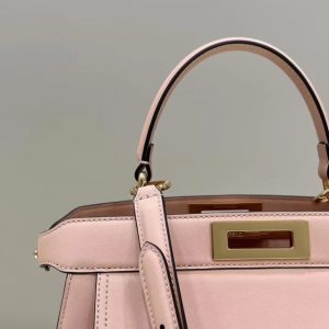 Replica Fendi Peekaboo With Patch Pocket Pink 9 Replica Fendi Peekaboo With Patch Pocket Pink - high-quality designer bag clone