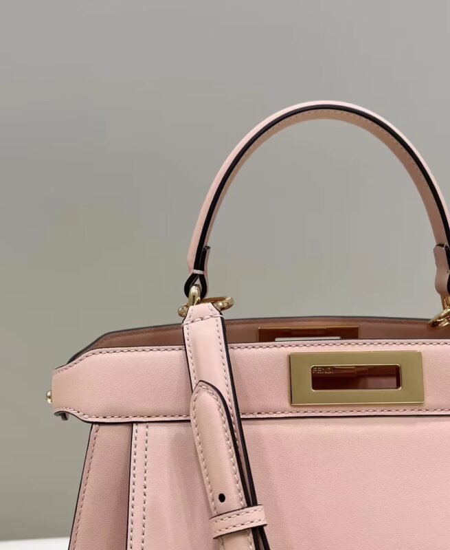 Replica Fendi Peekaboo With Patch Pocket Pink 9 Replica Fendi Peekaboo With Patch Pocket Pink - high-quality designer bag clone