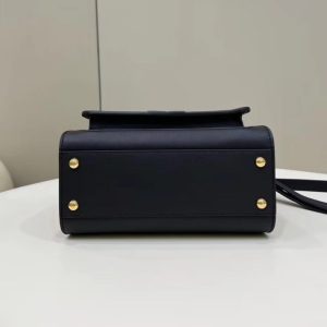 Replica Fendi Peekaboo With Patch Pocket Black 8 Replica Fendi Peekaboo With Patch Pocket Black - high-quality designer bag clone
