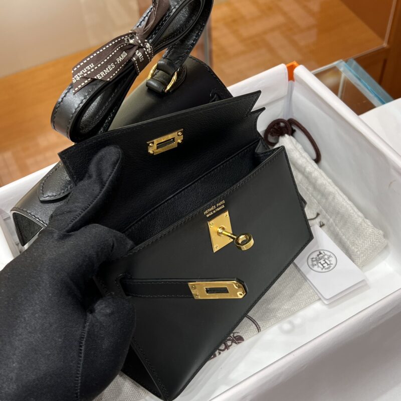 Replica Hermes Kelly Desordre Black 4 Replica Hermes Kelly Desordre Black - authentic-look luxury purse replica