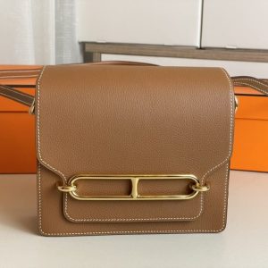 Replica Hermes Sac Roulis Brown 1 Replica Hermes Sac Roulis Brown - best quality luxury bag dupe
