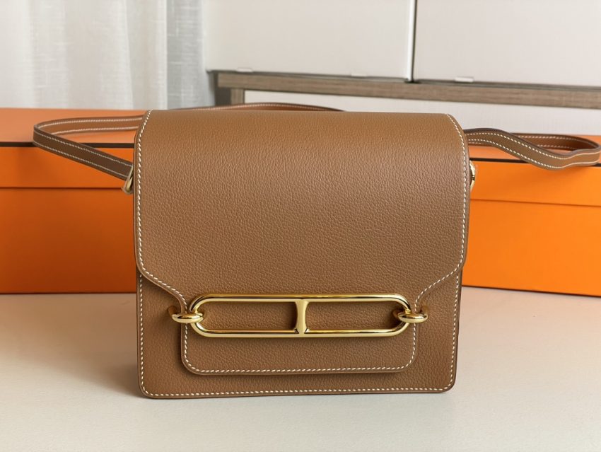 Replica Hermes Sac Roulis Brown 1 Replica Hermes Sac Roulis Brown - best quality luxury bag dupe