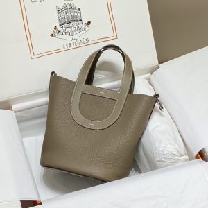 Replica Hermes The Loop Elephant Grey - premium 1:1 fake handbag model