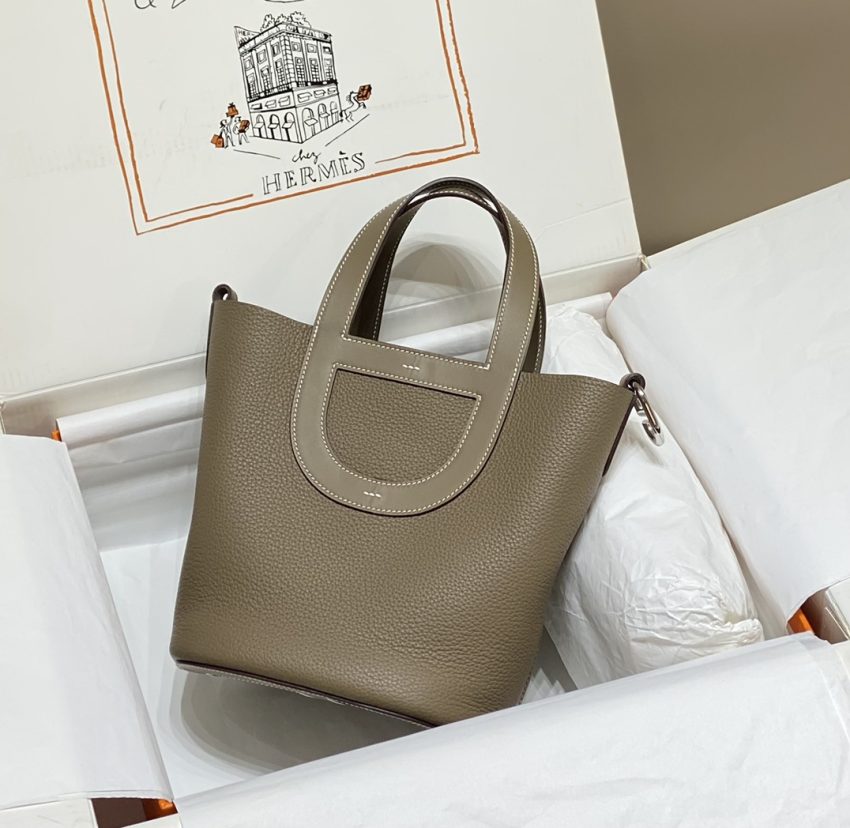 Replica Hermes The Loop Elephant Grey - premium 1:1 fake handbag model