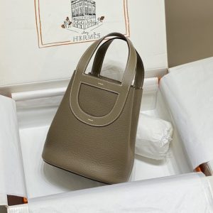 Replica Hermes The Loop Elephant Grey - ultra-realistic fake designer tote