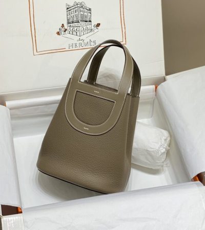 Replica Hermes The Loop Elephant Grey - ultra-realistic fake designer tote