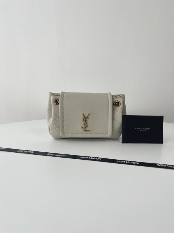 Replica YSL Nolita White 2 Replica YSL Nolita White - high-end fake designer purse