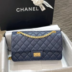 Replica CHANEL 2.55 Bag Blue 1 Replica CHANEL 2.55 Bag Blue - 1:1 designer replica handbag