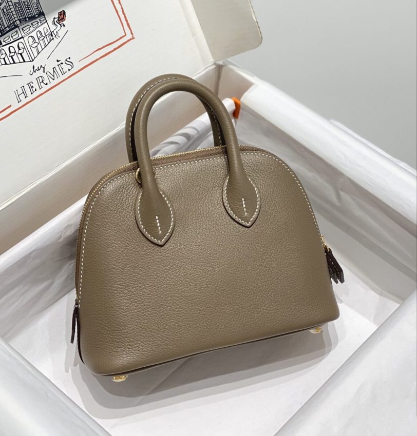 Replica Hermes Mini Bolide - Elephant Gray 3 Replica Hermes Mini Bolide - Elephant Gray - near-authentic luxury replica handbag