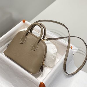 Replica Hermes Mini Bolide - Elephant Gray 7 Replica Hermes Mini Bolide - Elephant Gray - high-accuracy replica luxury purse