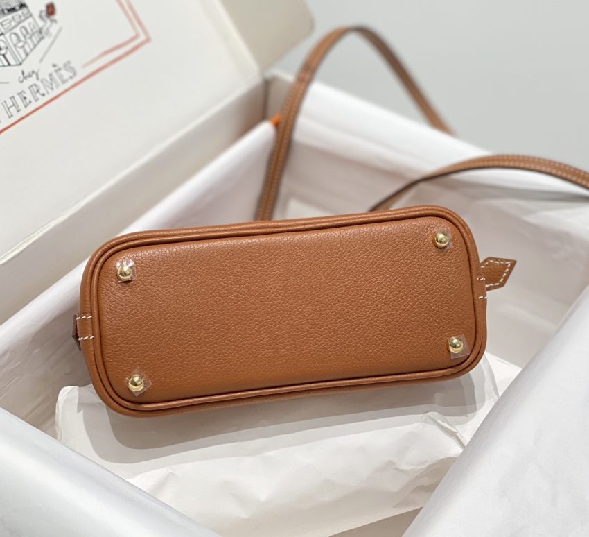 Replica Hermes Mini Bolide - Brown - near-authentic luxury replica handbag