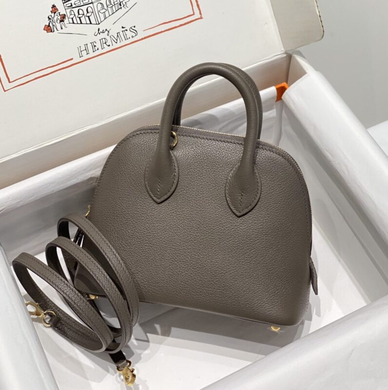 Replica Hermes Mini Bolide -Tin Gray 1 Replica Hermes Mini Bolide -Tin Gray - authentic-look luxury purse replica