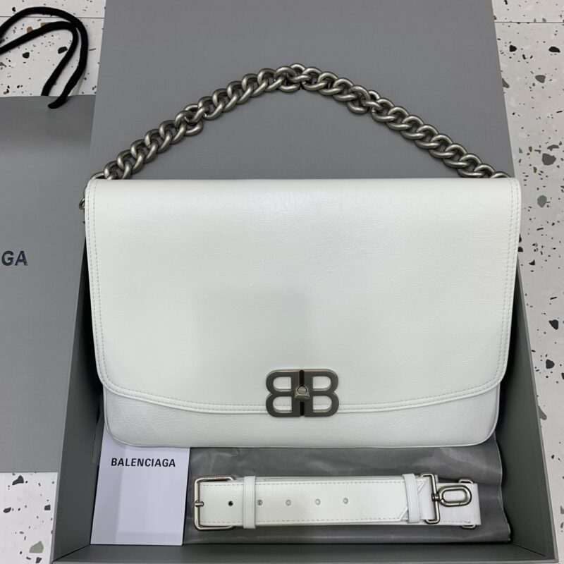 Replica Balenciaga Large BB White 1 Replica Balenciaga Large BB White - 1:1 designer replica handbag