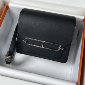Replica Hermes Sac Roulis Black 1 Replica Hermes Sac Roulis Black - top-tier luxury replica shoulder bag