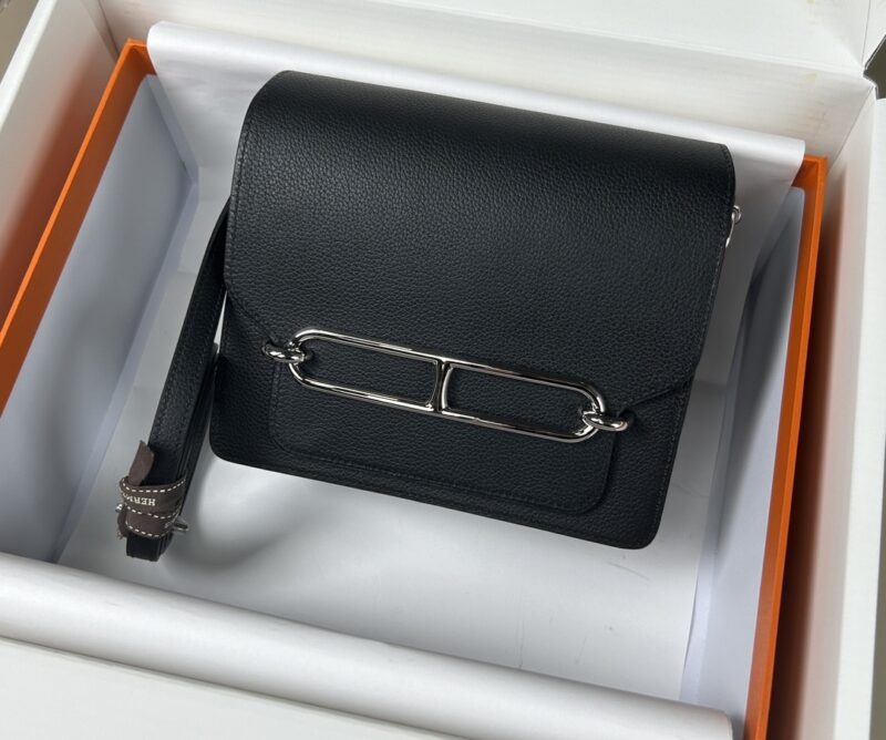 Replica Hermes Sac Roulis Black 1 Replica Hermes Sac Roulis Black - top-tier luxury replica shoulder bag
