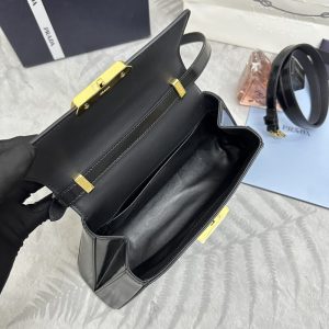 Replica Prada Triangle Leather Handbag Black 3 Replica Prada Triangle Leather Handbag Black - high-accuracy replica luxury purse