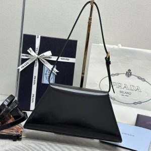 Replica Prada Triangle Leather Handbag Black 8 Replica Prada Triangle Leather Handbag Black - elite superclone designer purse