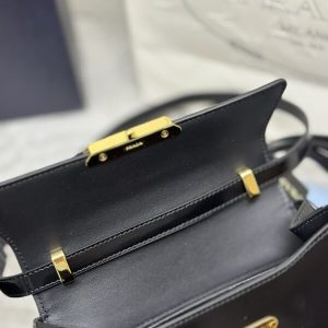 Replica Prada Triangle Leather Handbag Black 2 Replica Prada Triangle Leather Handbag Black - elite superclone designer purse