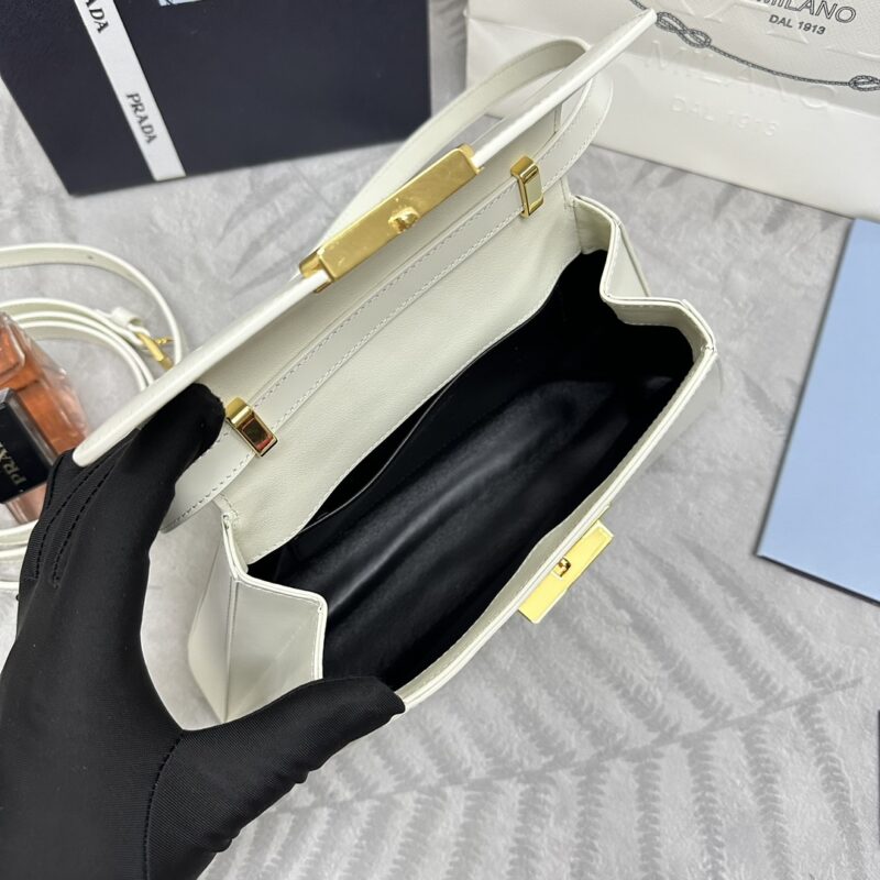 Replica Prada White Leather Handbag 6 Replica Prada White Leather Handbag - high-accuracy replica luxury purse