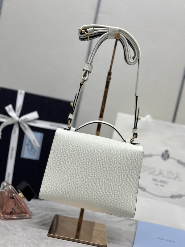 Replica Prada Saffiano White Envelope 8 Replica Prada Saffiano White Envelope - authentic-look luxury purse replica