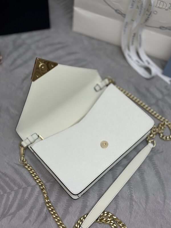 Replica Prada Saffiano White Small Envelope 2 Replica Prada Saffiano White Small Envelope - premium-grade designer purse dupe