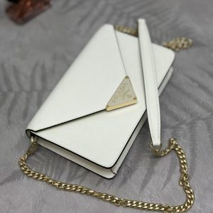 Replica Prada Saffiano White Small Envelope 4 Replica Prada Saffiano White Small Envelope - realistic designer-inspired fake bag