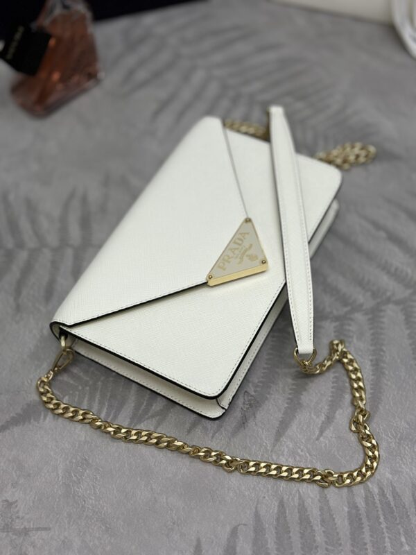 Replica Prada Saffiano White Small Envelope 4 Replica Prada Saffiano White Small Envelope - realistic designer-inspired fake bag