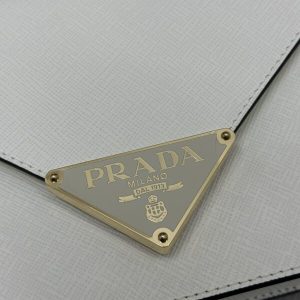 Replica Prada Saffiano White Small Envelope 6 Replica Prada Saffiano White Small Envelope - authentic-look luxury purse replica