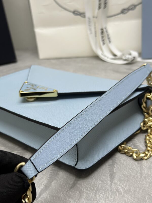 Replica Prada Saffiano Blue Small Envelope 2 Replica Prada Saffiano Blue Small Envelope - realistic designer-inspired fake bag