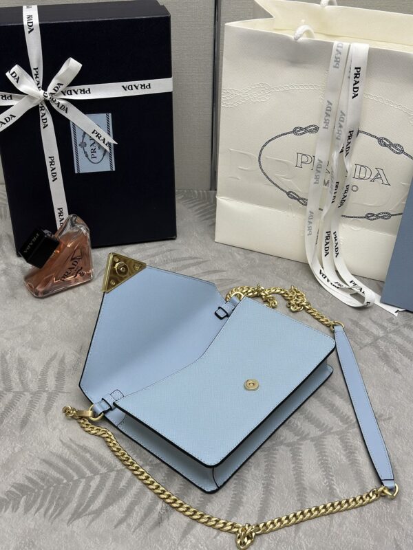 Replica Prada Saffiano Blue Small Envelope 3 Replica Prada Saffiano Blue Small Envelope - high-end fake designer purse