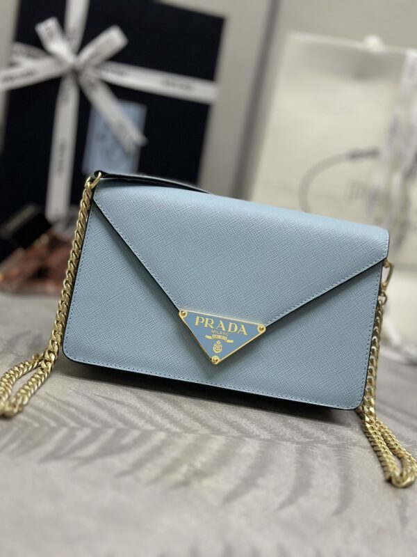 Replica Prada Saffiano Blue Small Envelope 1 Replica Prada Saffiano Blue Small Envelope - best quality luxury bag dupe