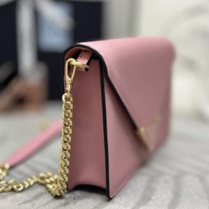 Replica Prada Saffiano Pink Small Envelope 4 Replica Prada Saffiano Pink Small Envelope - premium 1:1 fake handbag model