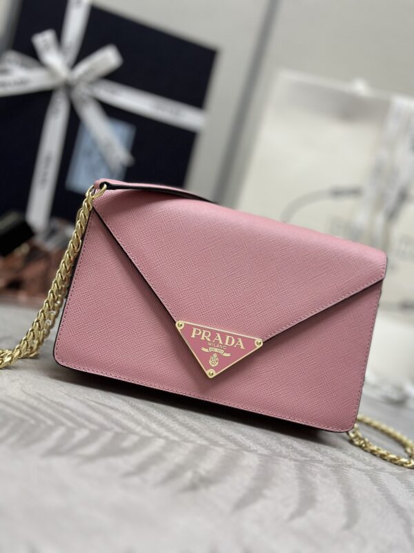 Replica Prada Saffiano Pink Small Envelope 1 Replica Prada Saffiano Pink Small Envelope - premium 1:1 fake handbag model