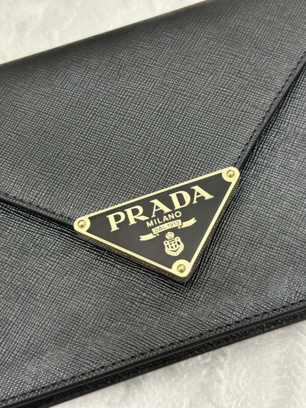 Replica Prada Saffiano Black Small Envelope 3 Replica Prada Saffiano Black Small Envelope - elite superclone designer purse