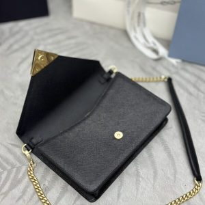 Replica Prada Saffiano Black Small Envelope 5 Replica Prada Saffiano Black Small Envelope - high-accuracy replica luxury purse