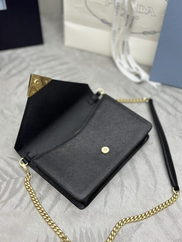 Replica Prada Saffiano Black Small Envelope 5 Replica Prada Saffiano Black Small Envelope - high-accuracy replica luxury purse
