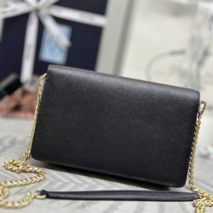 Replica Prada Saffiano Black Small Envelope 8 Replica Prada Saffiano Black Small Envelope - premium-grade designer purse dupe