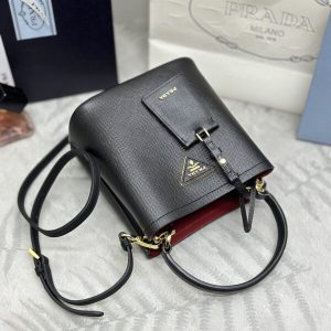 Replica Prada Saffiano Black Bucket Black 4 Replica Prada Saffiano Black Bucket Black - near-authentic luxury replica handbag