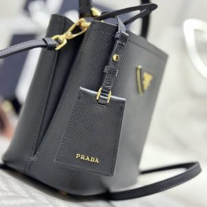 Replica Prada Saffiano Black Bucket Black 5 Replica Prada Saffiano Black Bucket Black - premium 1:1 fake handbag model
