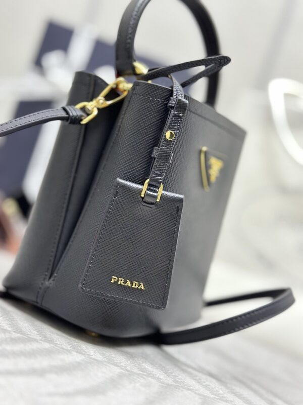 Replica Prada Saffiano Black Bucket Black 5 Replica Prada Saffiano Black Bucket Black - premium 1:1 fake handbag model