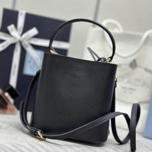 Replica Prada Saffiano Black Bucket Black 9 Replica Prada Saffiano Black Bucket Black - top-tier luxury replica shoulder bag