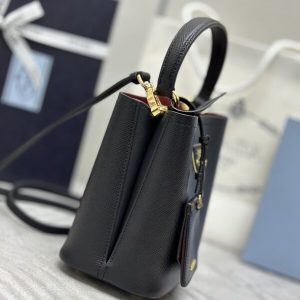 Replica Prada Saffiano Black Bucket Black 8 Replica Prada Saffiano Black Bucket Black - top-tier luxury replica shoulder bag