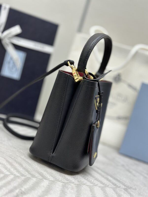 Replica Prada Saffiano Black Bucket Black 8 Replica Prada Saffiano Black Bucket Black - top-tier luxury replica shoulder bag