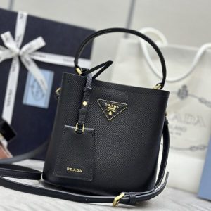 Replica Prada Saffiano Black Bucket Black 1 Replica Prada Saffiano Black Bucket Black - ultra-realistic fake designer tote