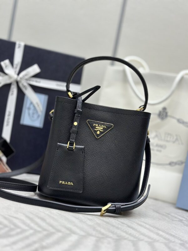 Replica Prada Saffiano Black Bucket Black 1 Replica Prada Saffiano Black Bucket Black - ultra-realistic fake designer tote