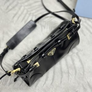 Replica Prada Leather Handbag Black 3 Replica Prada Leather Handbag Black - high-accuracy replica luxury purse