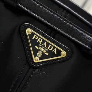 Replica Prada Leather Handbag Black 4 Replica Prada Leather Handbag Black - high-end fake designer purse