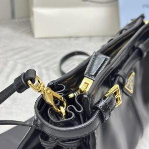 Replica Prada Leather Handbag Black 2 Replica Prada Leather Handbag Black - authentic-look luxury purse replica